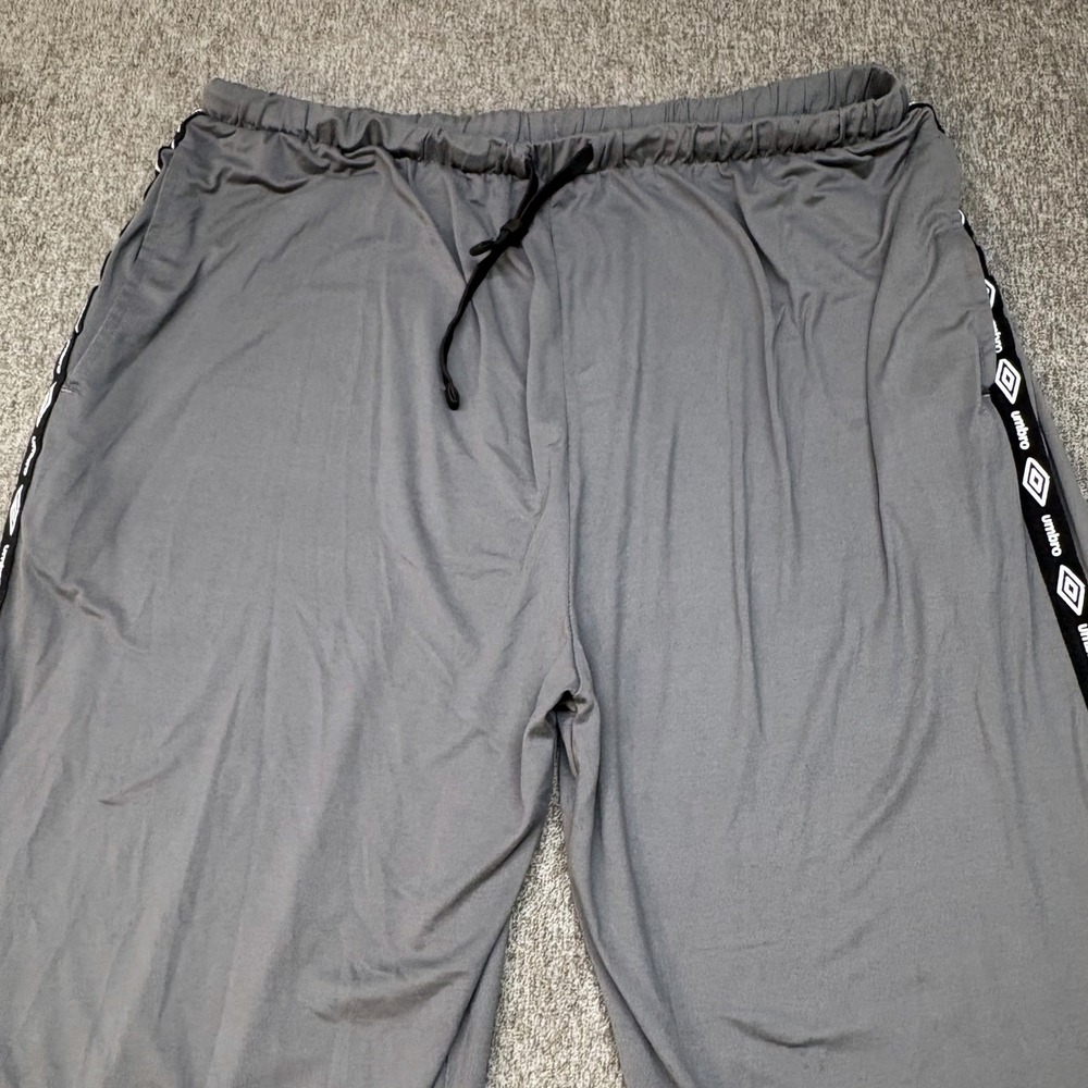 Umbro Mens‎ Logo Tape Track Pants Gray Athletic Soccer Training Y2K Large